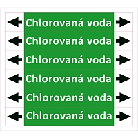 Značení potrubí ISO 20560, chlorovaná voda